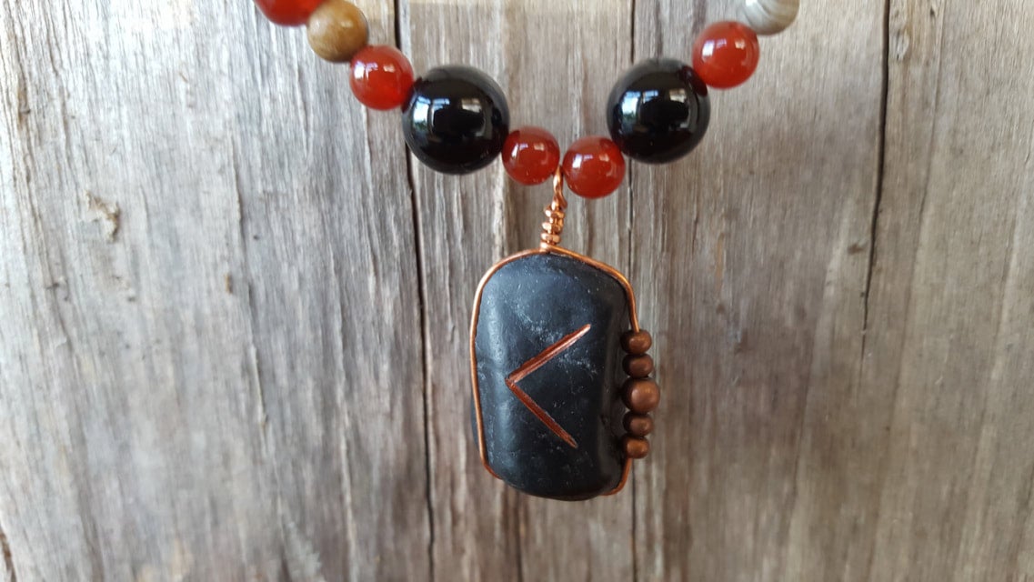 Sowelu Kano Rune Necklace Touchstone Runes By Barbara Johns